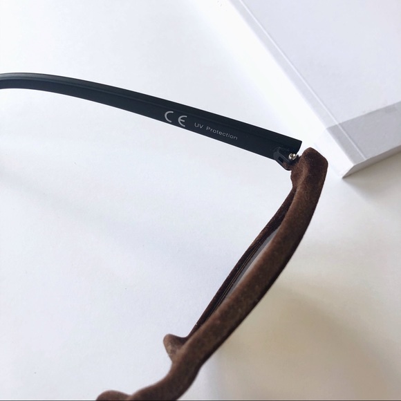 Beautiful cat eye sunglasses with velvet frame - Picture 3 of 3